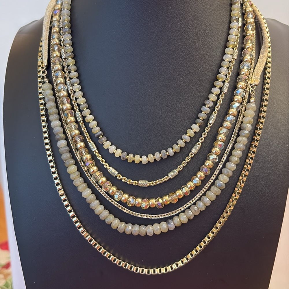 White House Black market multi stranded necklace WHBM